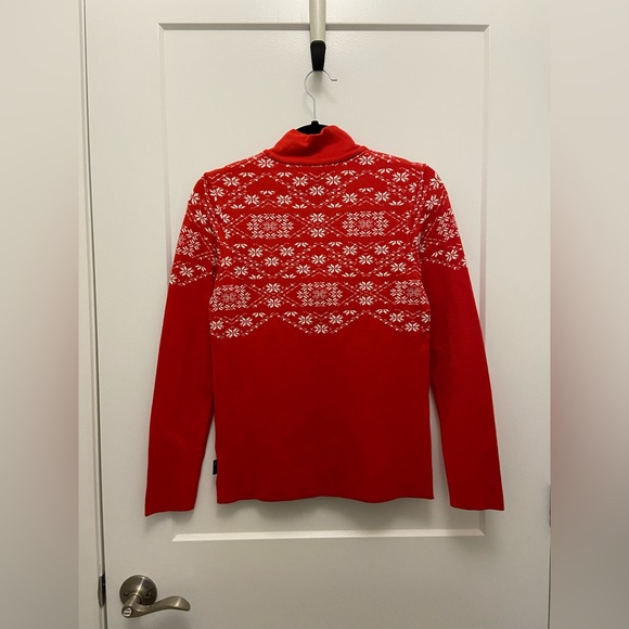 Newland Women’s 1/2 Zip Sweater in Red (Medium) - Picture 6 of 7